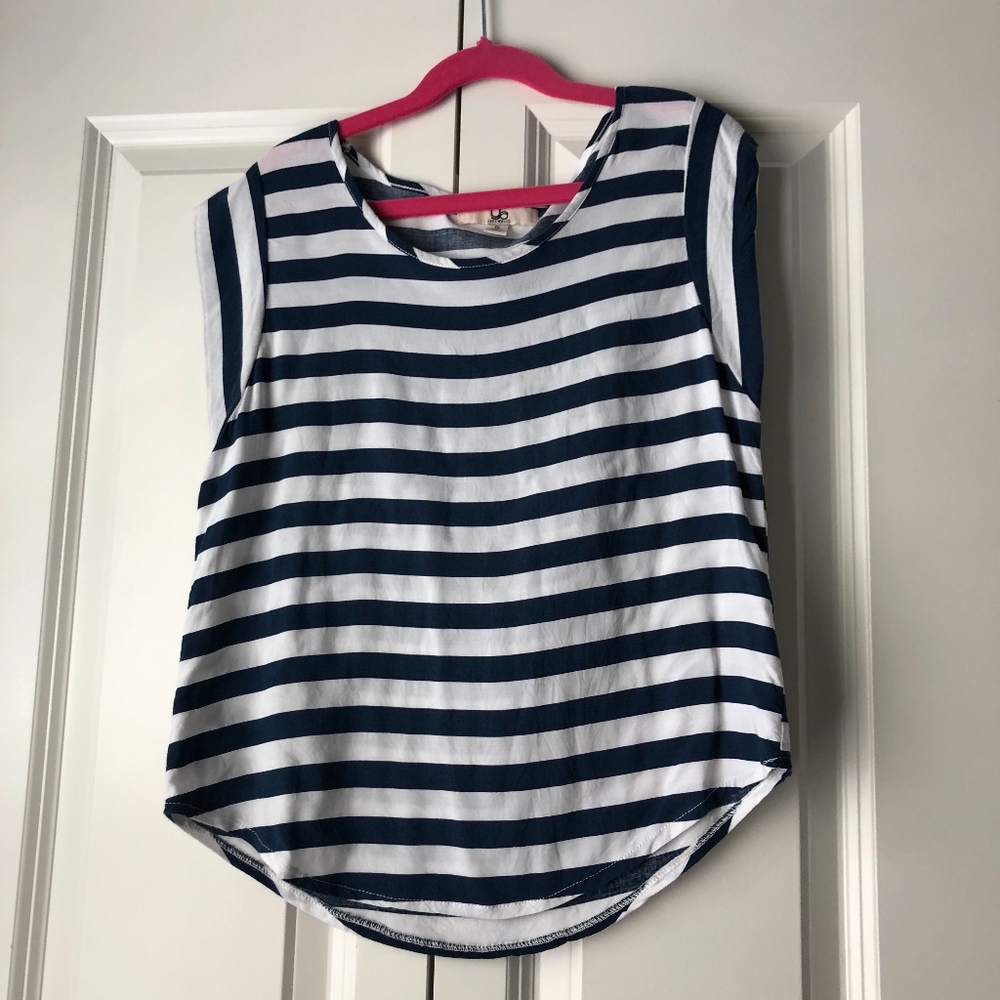 navy and white stripped